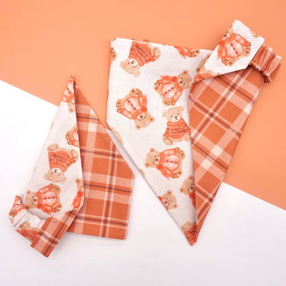 Reversible Toasty Teddies Bandana