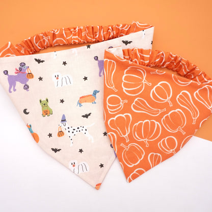 Reversible Halloween Pawty Bandana