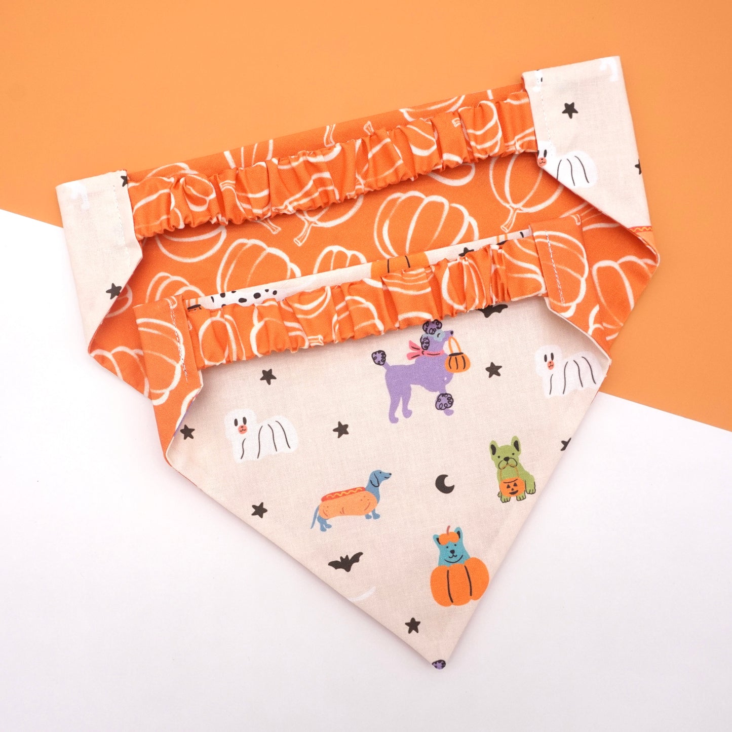 Reversible Halloween Pawty Bandana