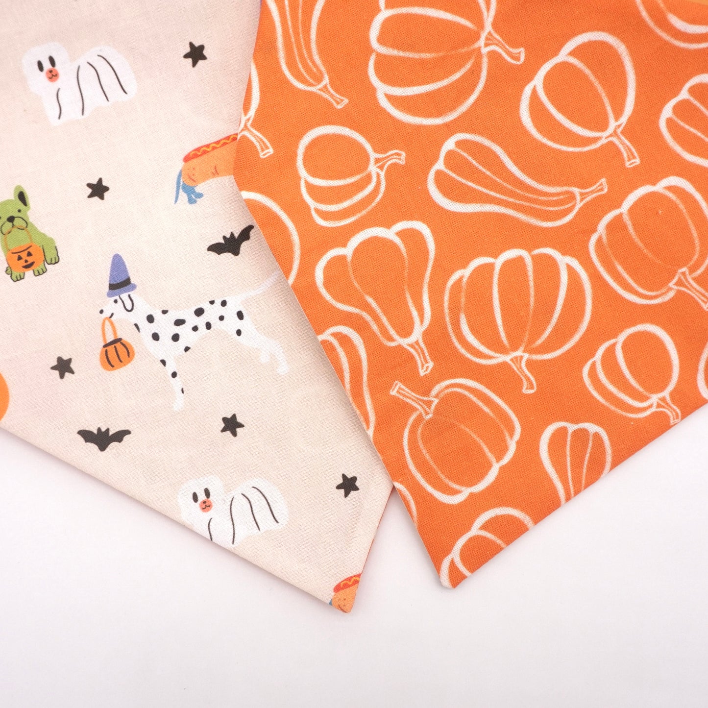 Reversible Halloween Pawty Bandana