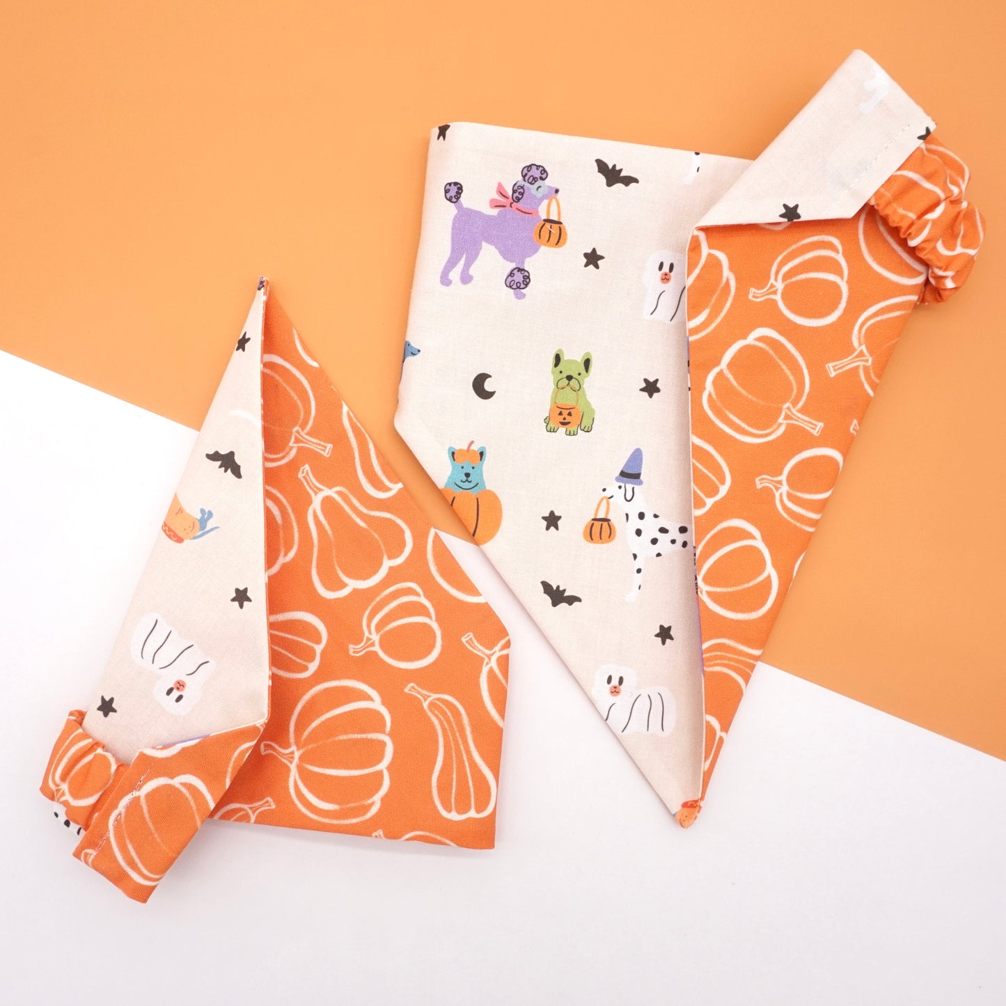 Reversible Halloween Pawty Bandana