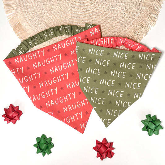 Naughty or Nice Reversible Bandana