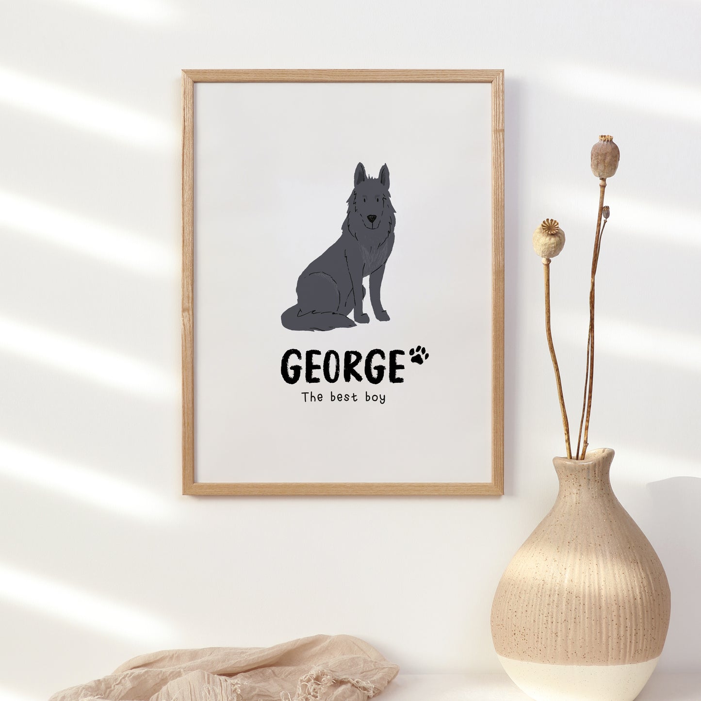 German Shepherd Print | Custom Name & Quote