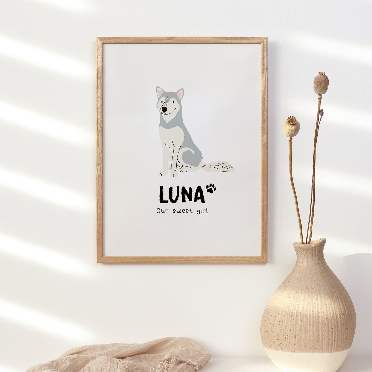 Husky Print | Custom Name & Quote