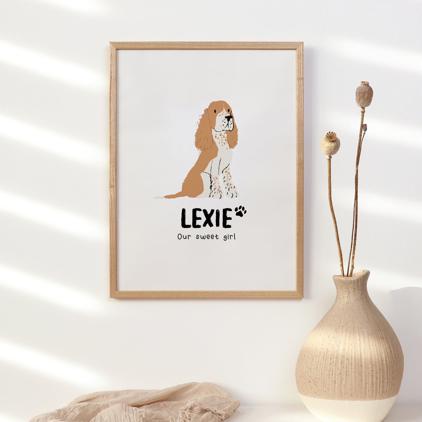 Springer Spaniel Print | Custom Name & Quote