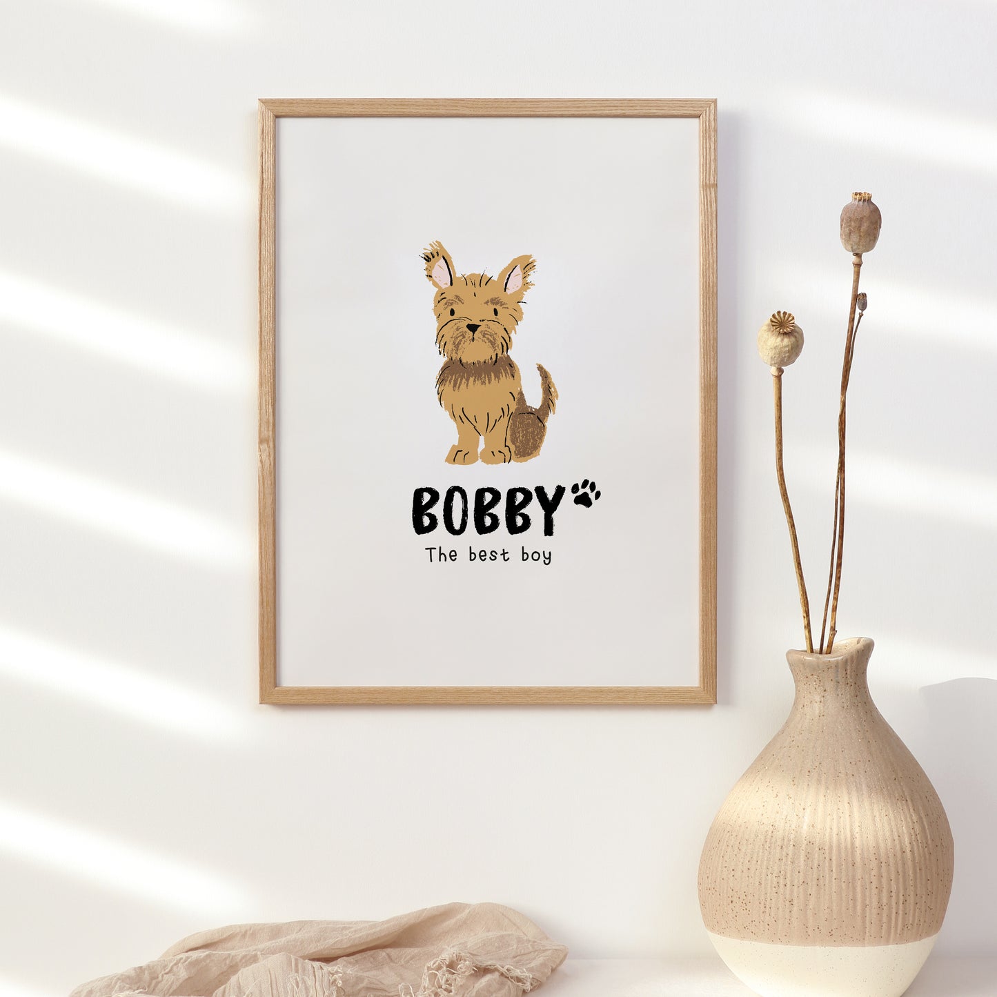 Yorkshire Terrier Print | Custom Name & Quote