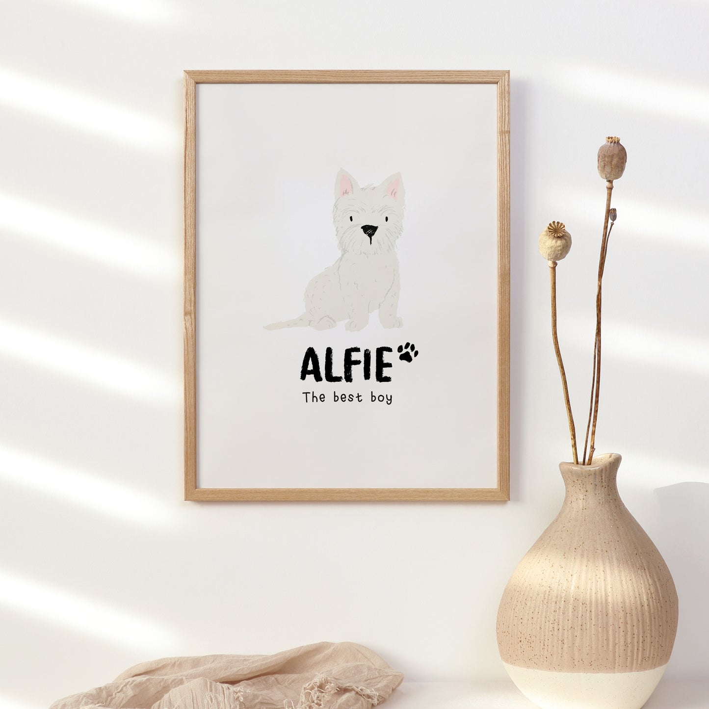 West Highland Terrier Print | Custom Name & Quote