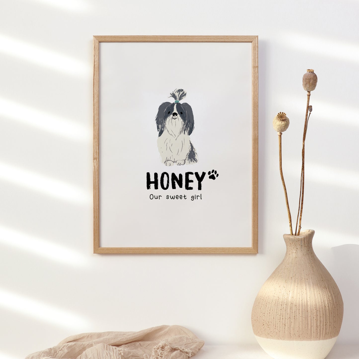 Shih Tzu Print | Custom Name & Quote