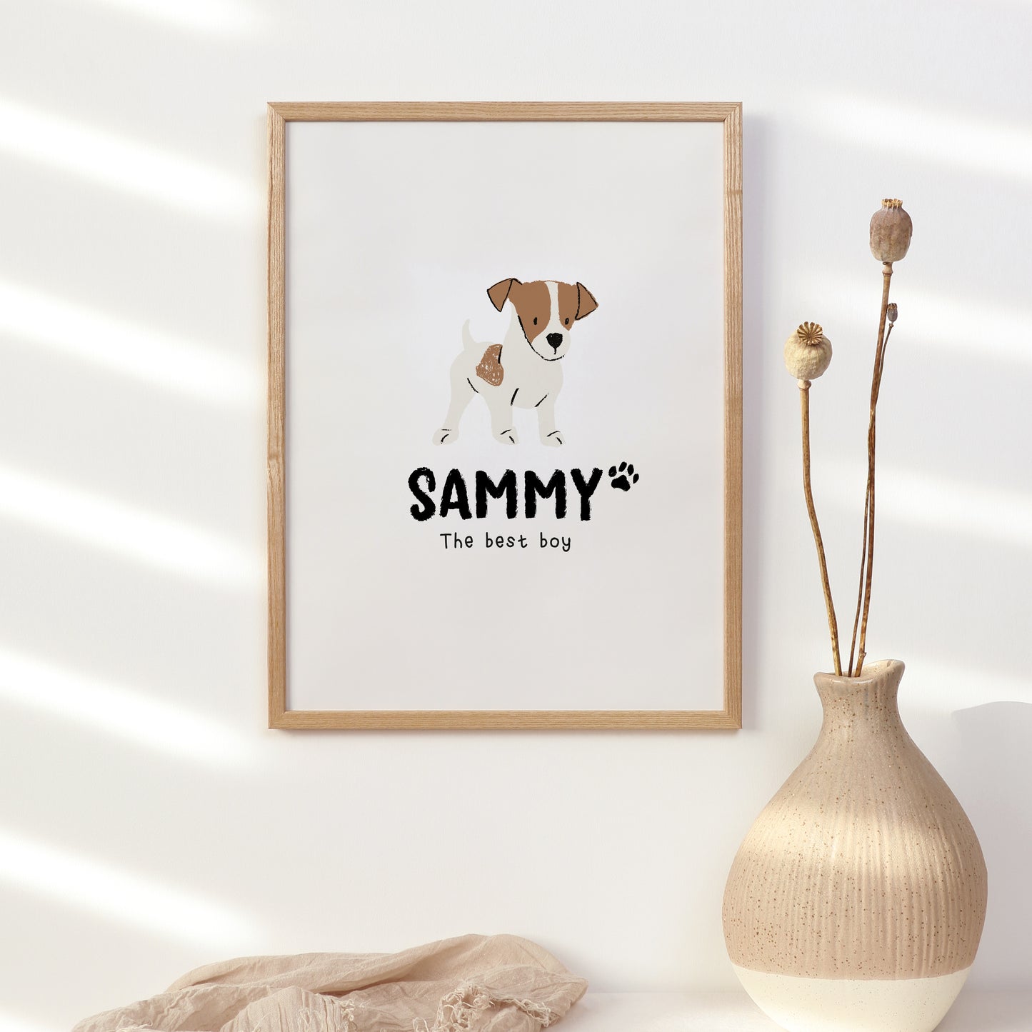 Jack Russell Print | Custom Name & Quote