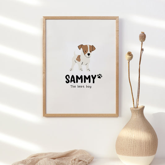 Jack Russell Print | Custom Name & Quote