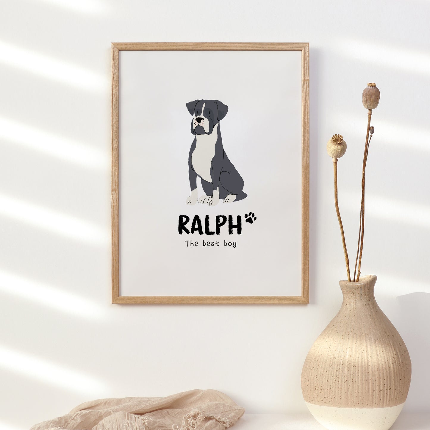 Boxer Print | Custom Name & Quote