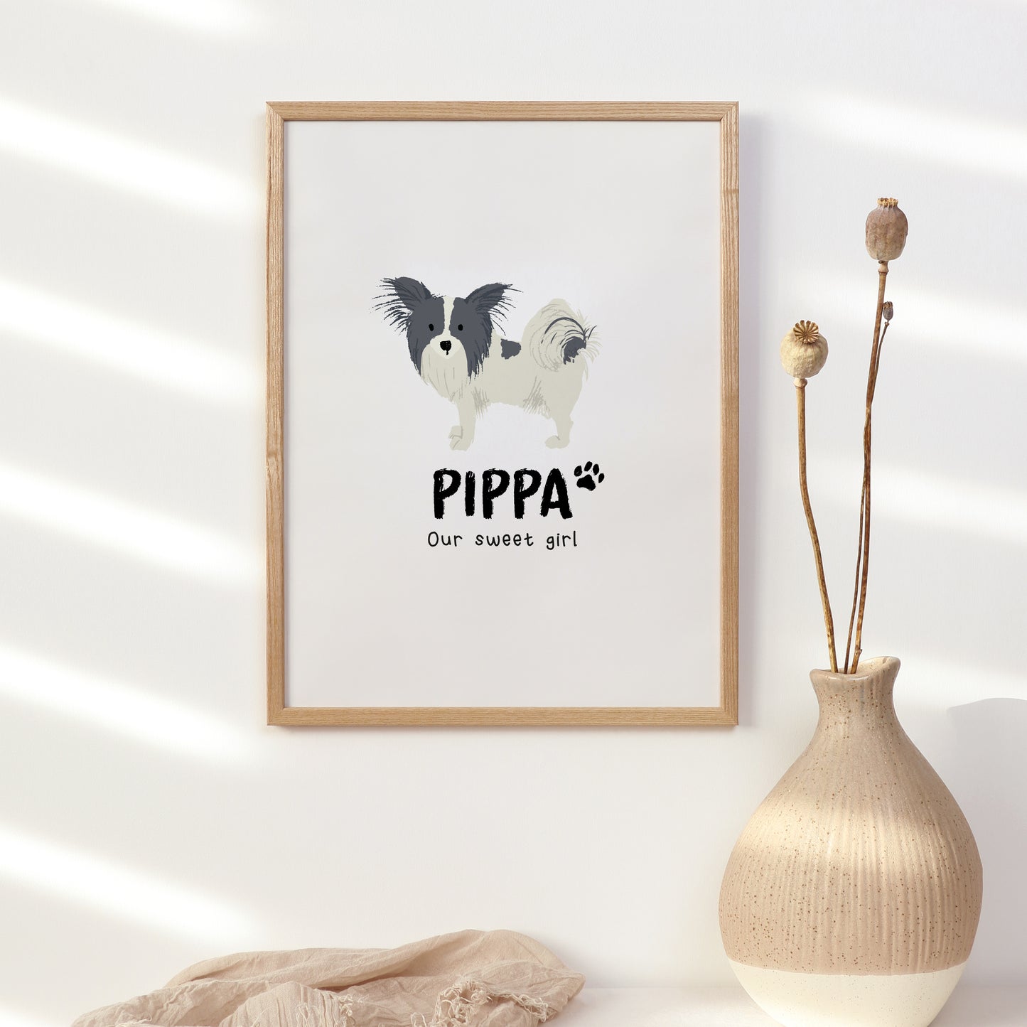 Papillon Print | Custom Name & Quote