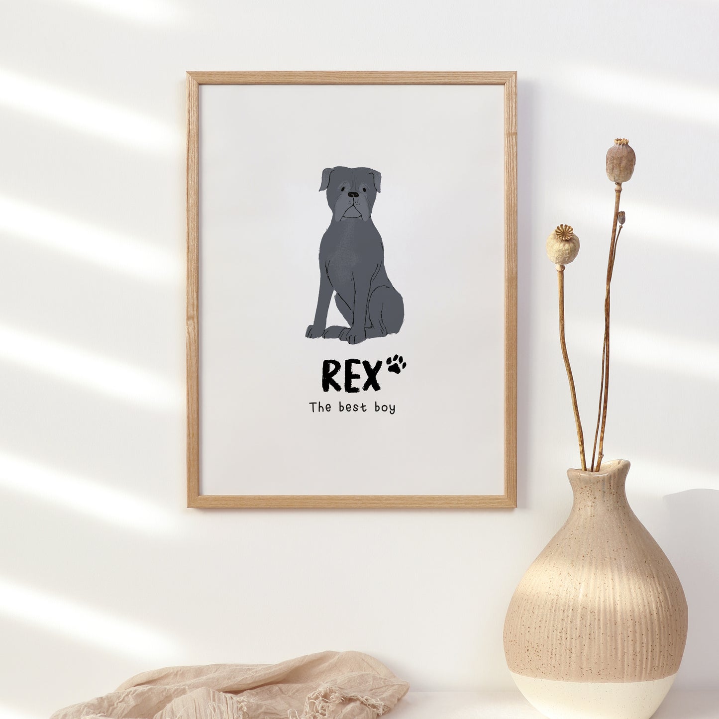 Mastiff Print | Custom Name & Quote