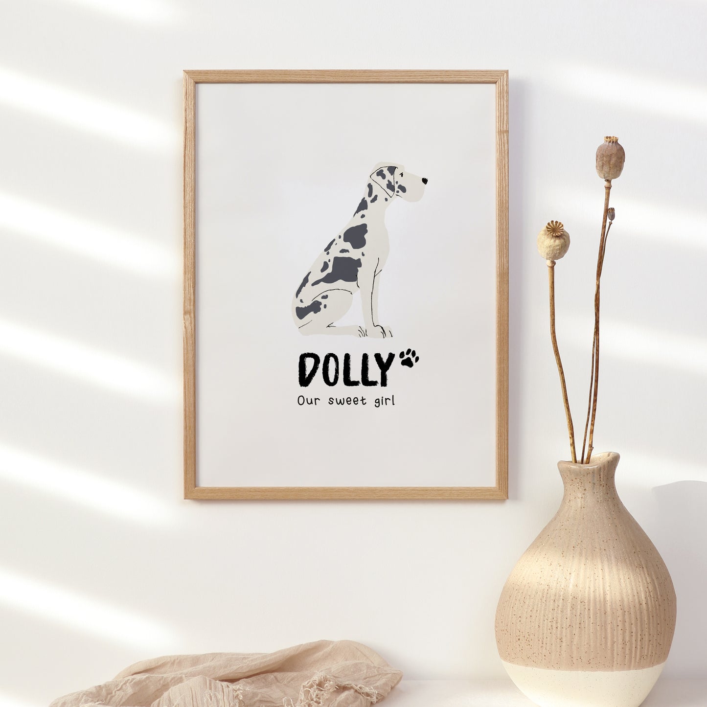 Great Dane Print | Custom Name & Quote