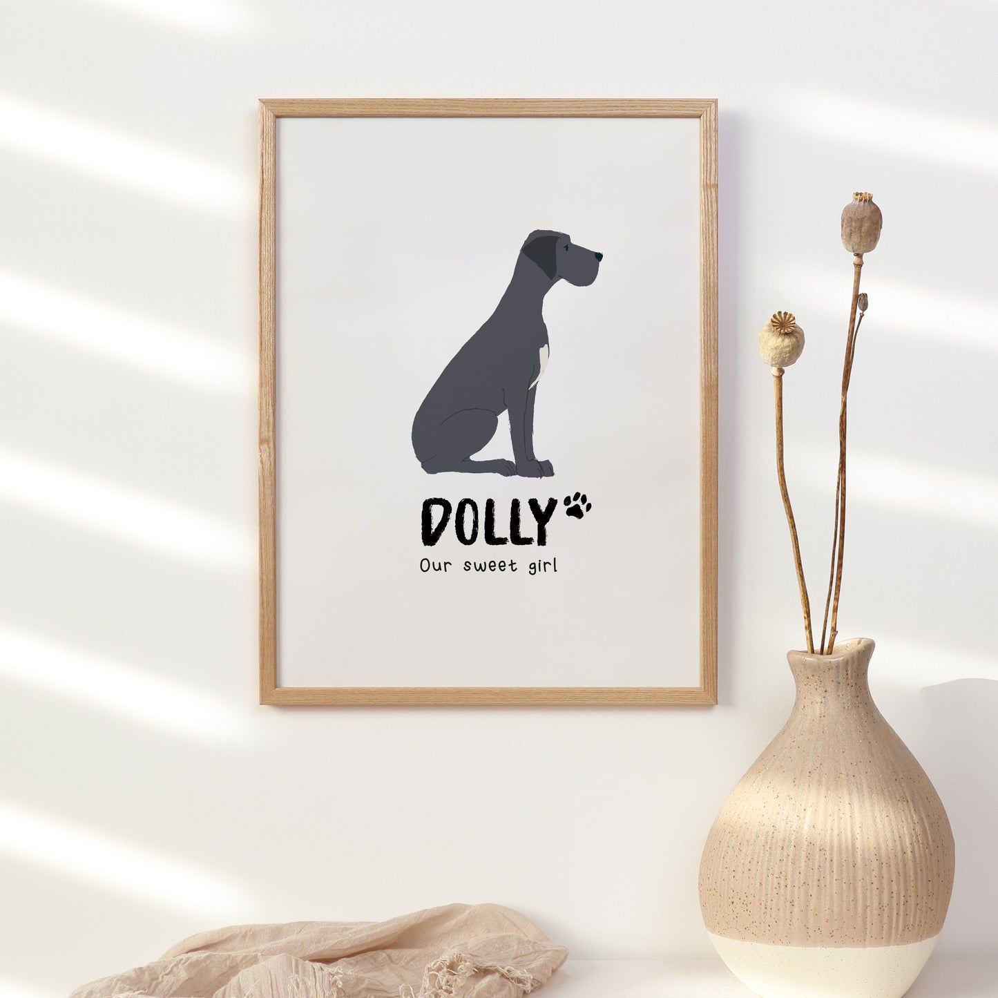 Great Dane Print | Custom Name & Quote