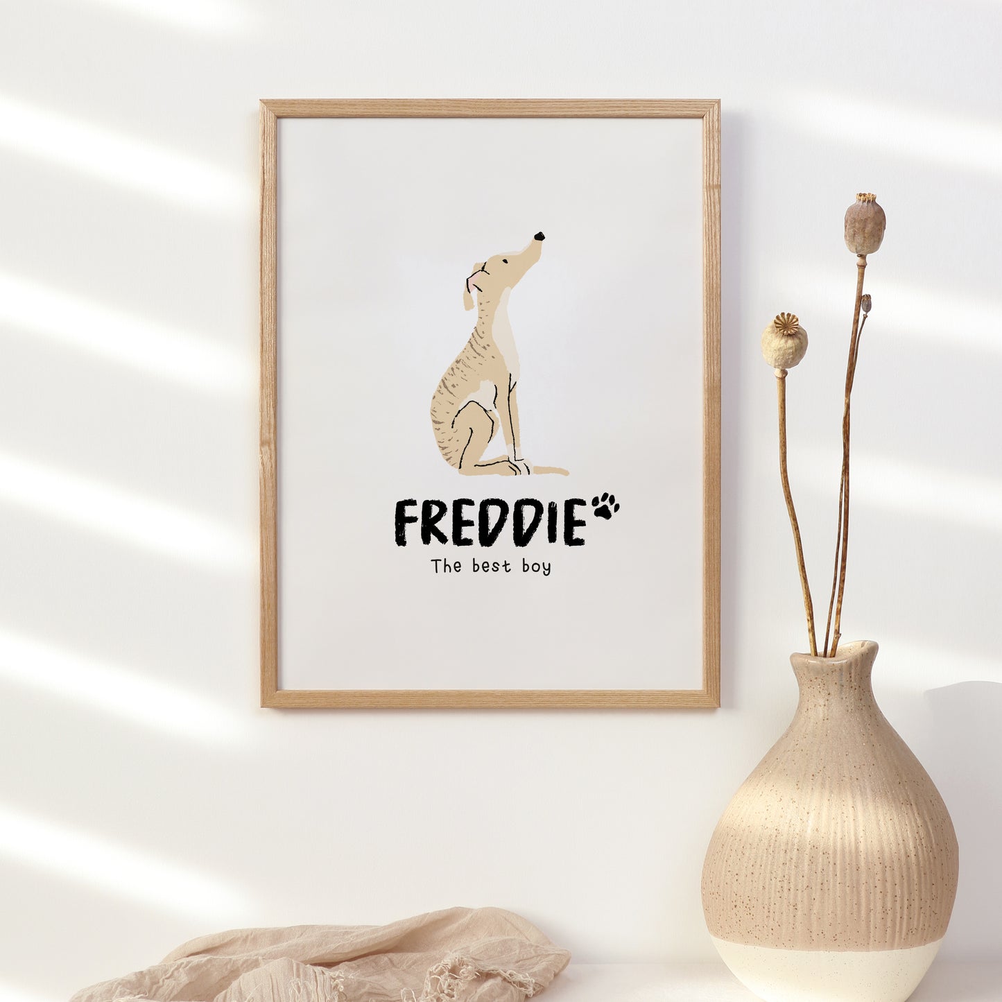 Greyhound/Whippet Print | Custom Name & Quote