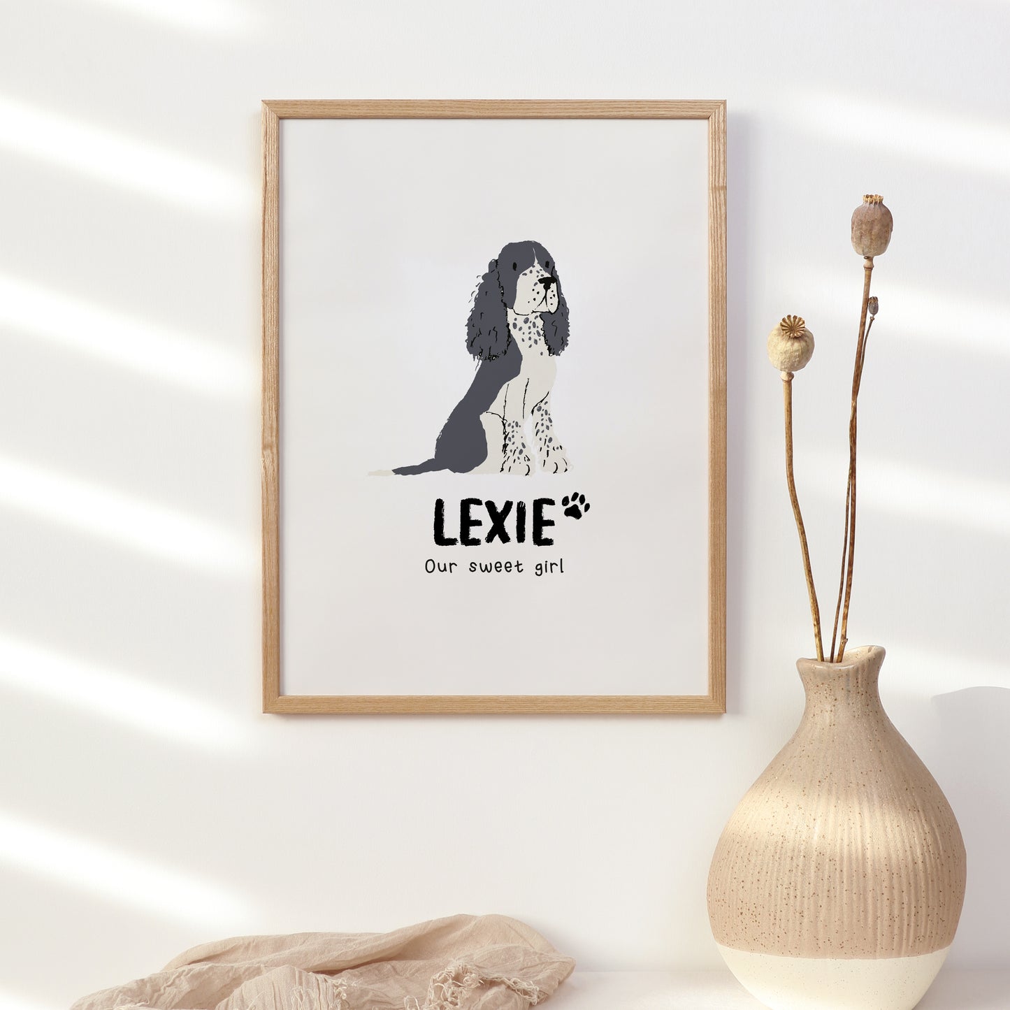 Springer Spaniel Print | Custom Name & Quote