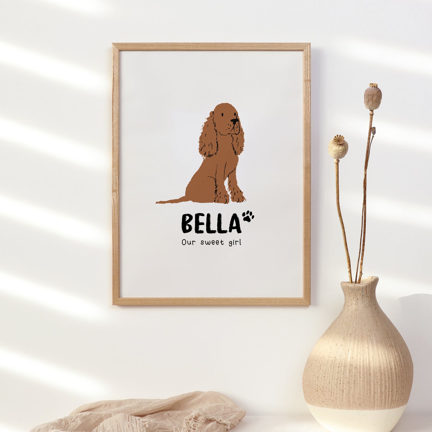 Cocker Spaniel Print | Custom Name & Quote