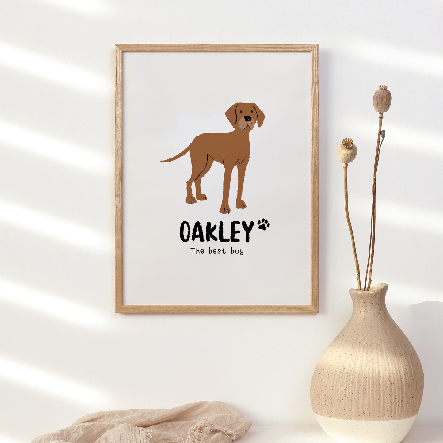 Vizsla Print | Custom Name & Quote