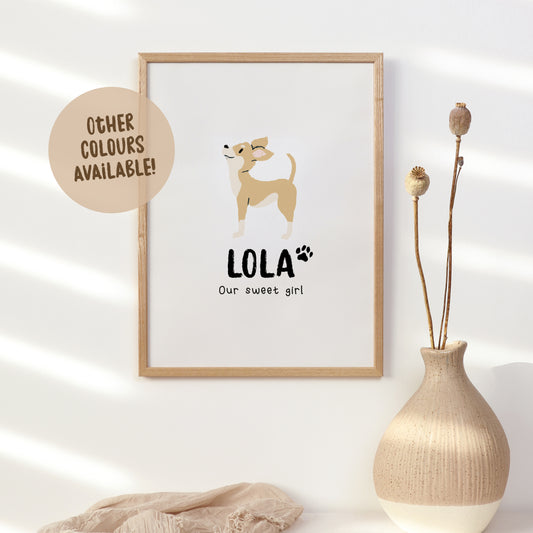 Chihuahua Print | Custom Name & Quote