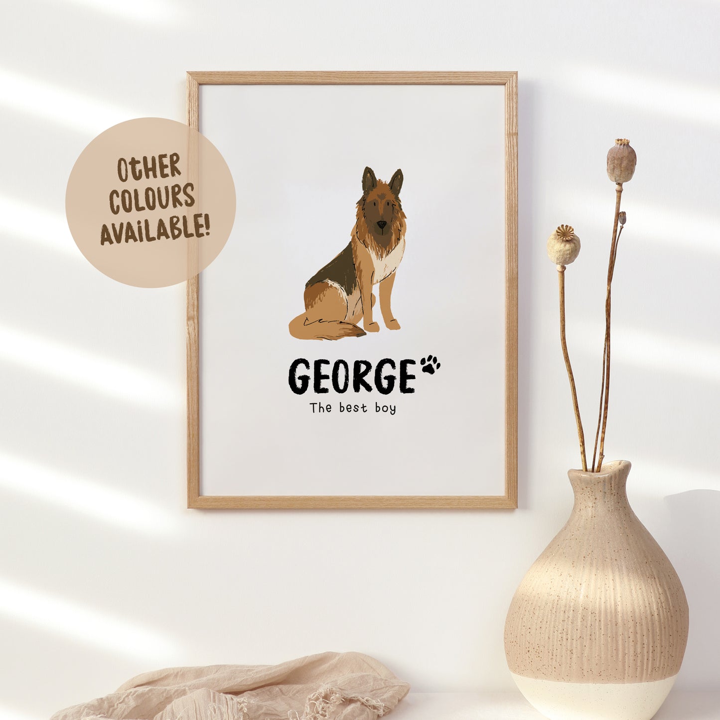 German Shepherd Print | Custom Name & Quote