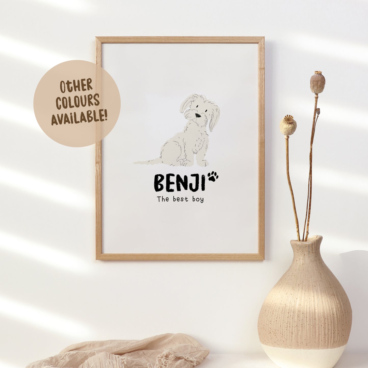 Maltese/Maltipoo Print | Custom Name & Quote