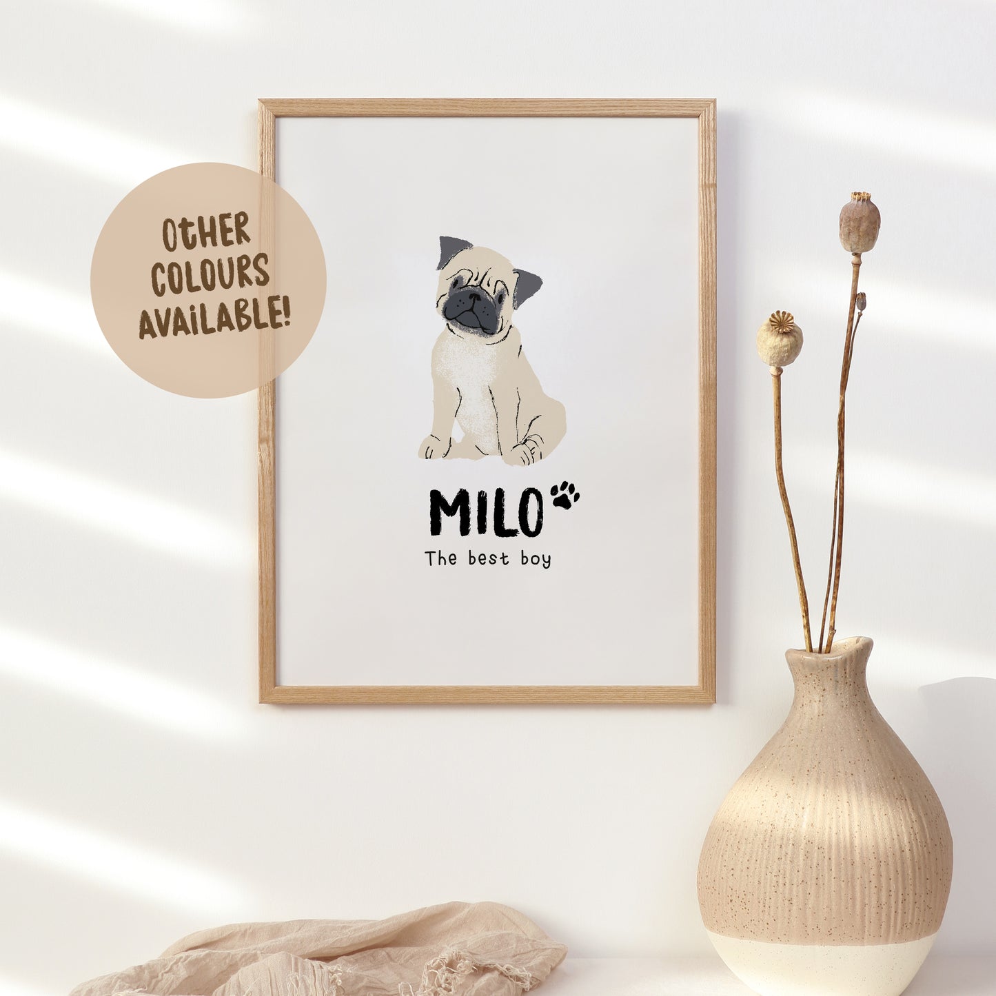 Pug Print | Custom Name & Quote