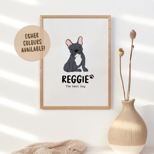 French Bulldog Print | Custom Name & Quote