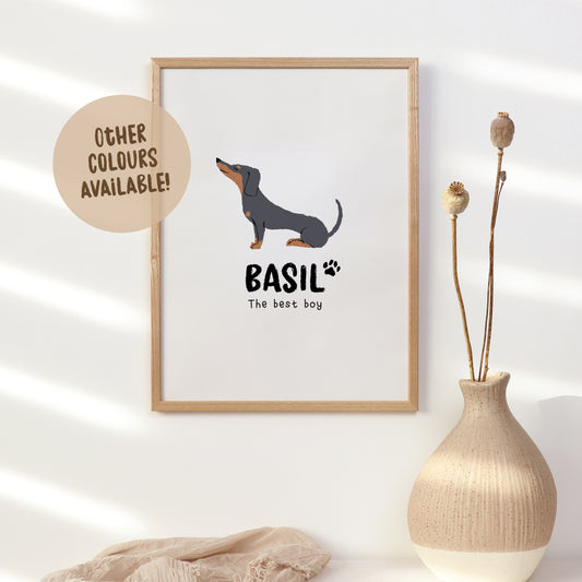 Dachshund Print | Custom Name & Quote