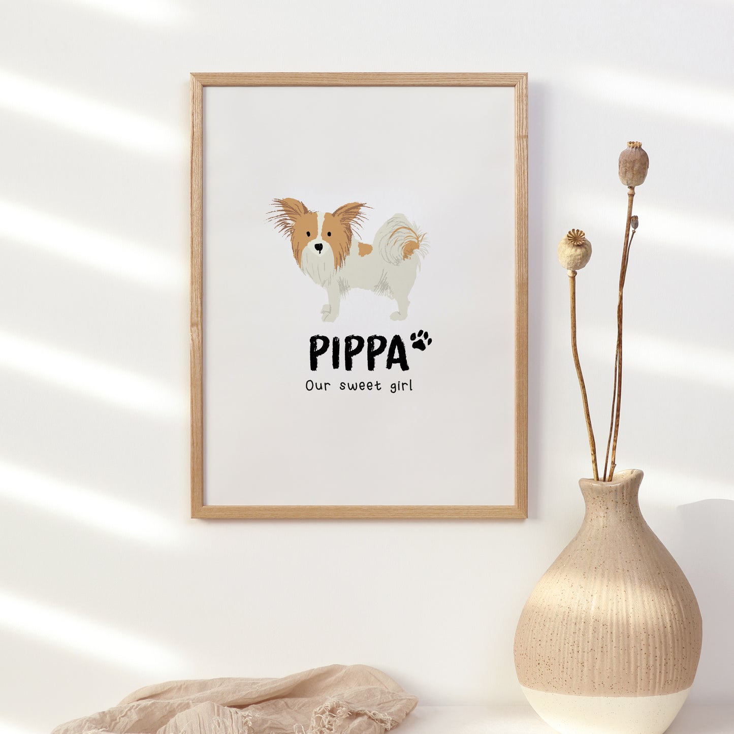 Papillon Print | Custom Name & Quote